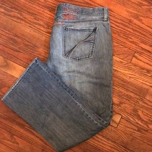 Old Navy Embroidered Jeans, Low Rise Bootcut